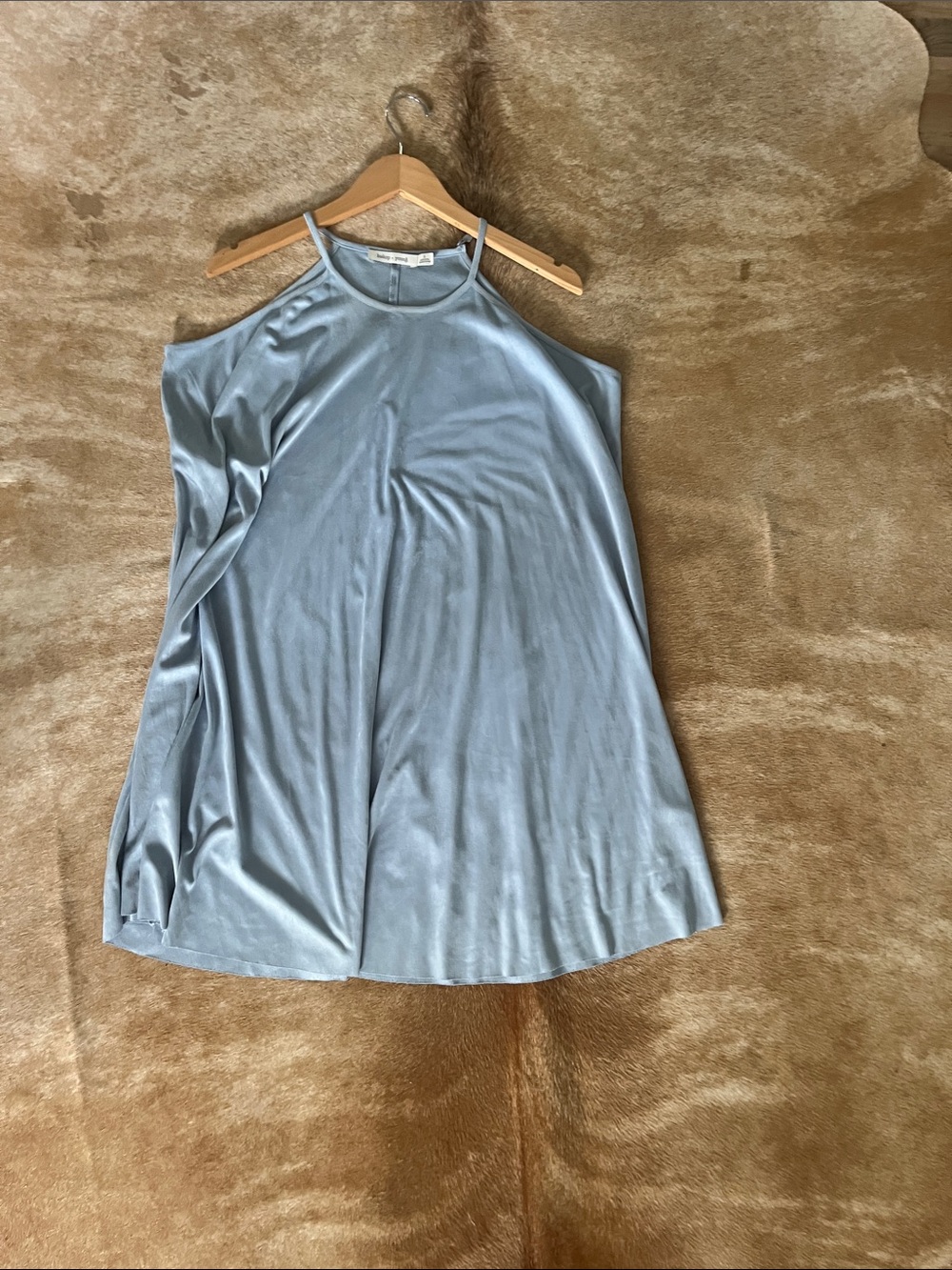 bishop + young Pale Blue Midi Slip Dress